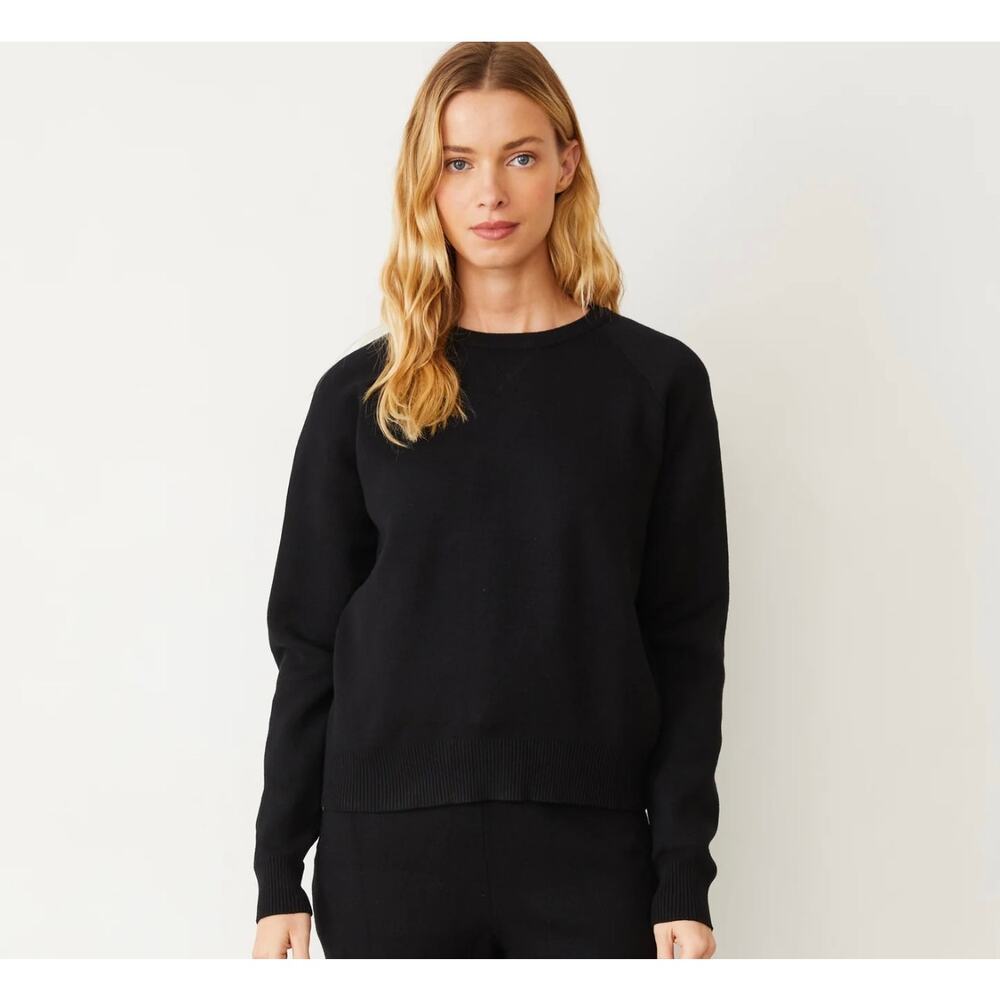 New NWT CAARA black crewneck knit sweater size XS